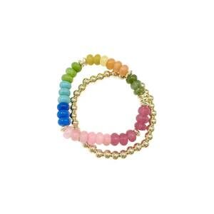 NEW GEMELLI women's jamie bracelet set in bright rainbow